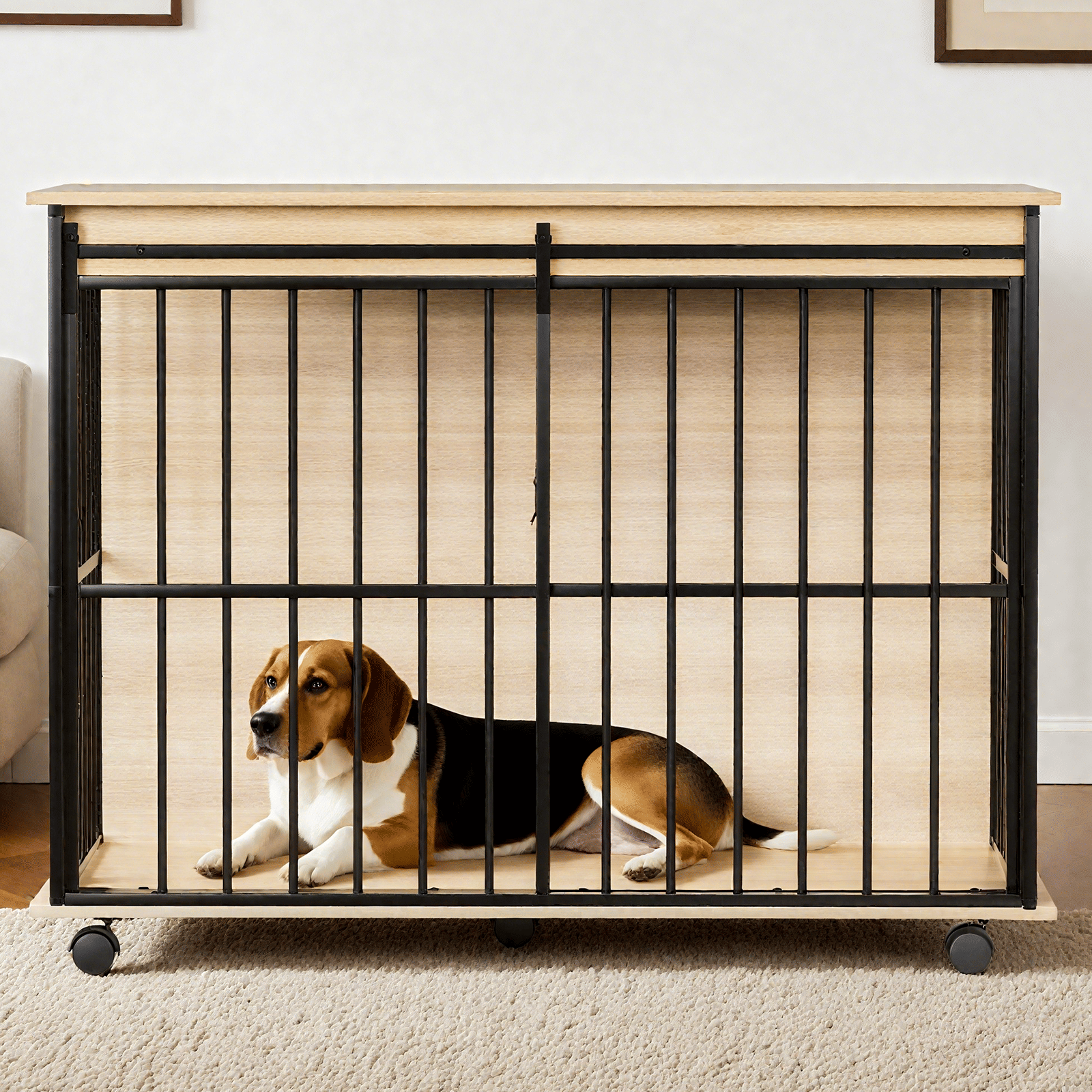 Dog Crate Furniture, Large-Sized Dog Crate Suitable for Medium
