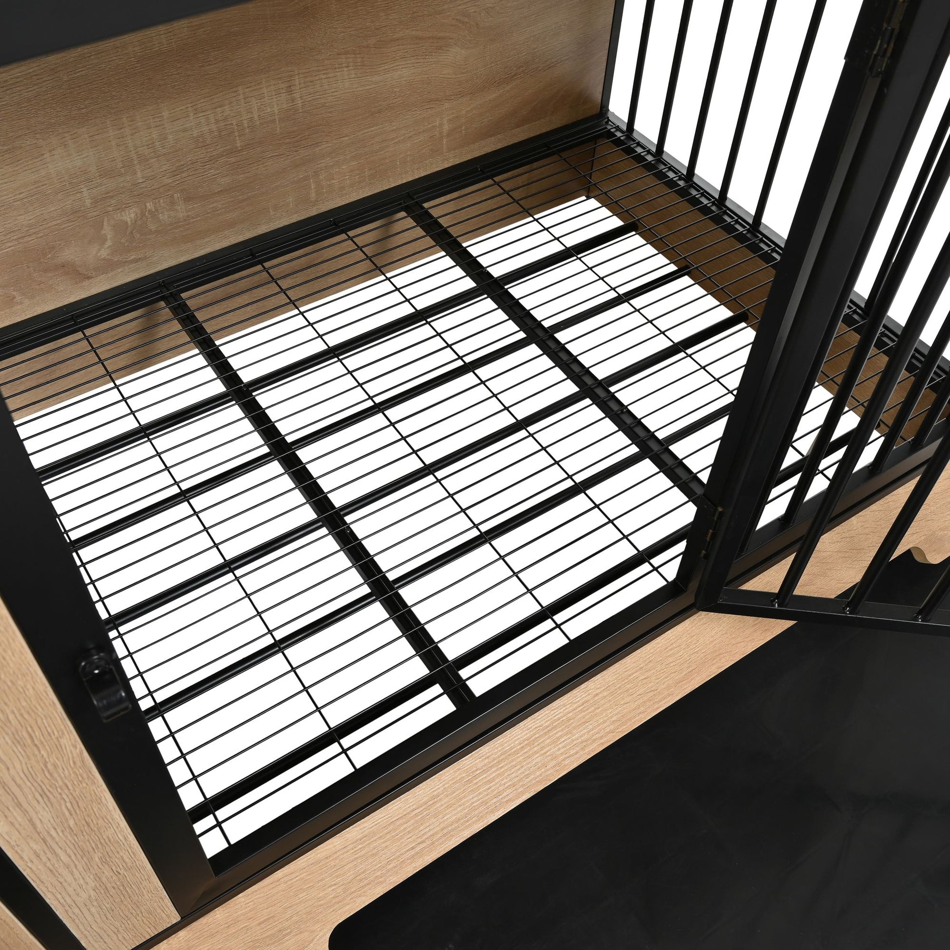 Dog Crate Furniture with Two Combined Room, XL Large Double Dog