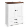 Dog Feeding Station, Double Door Locker with 2 Adjustable Dog