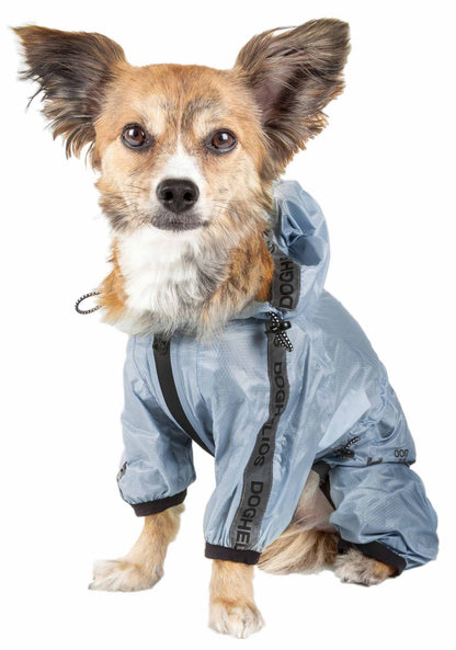 Waterproof Multi-Adjustable Full Bodied Pet Dog Windbreaker Raincoat