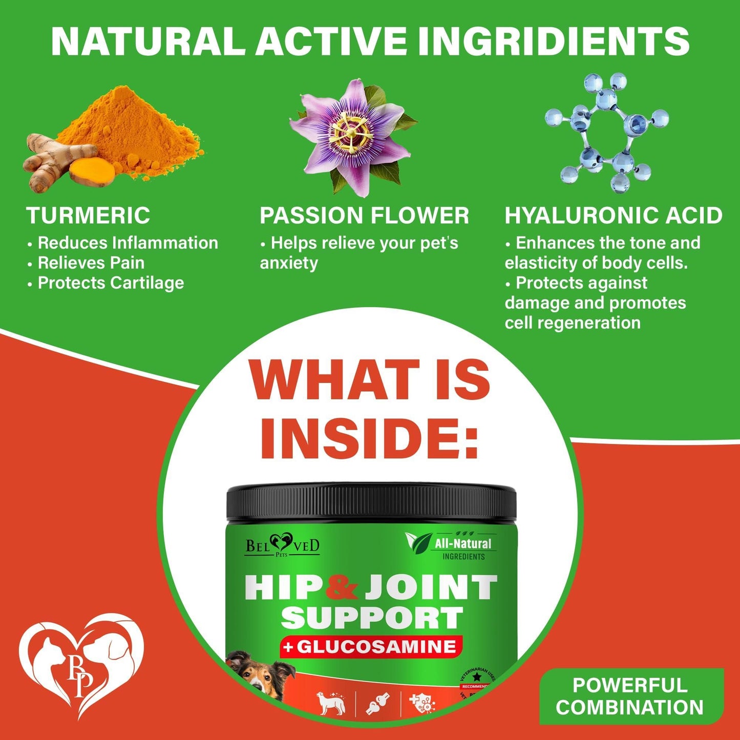 Hip & Joint Soft Chews for Dogs, Glucosamine Chondroitin MSM