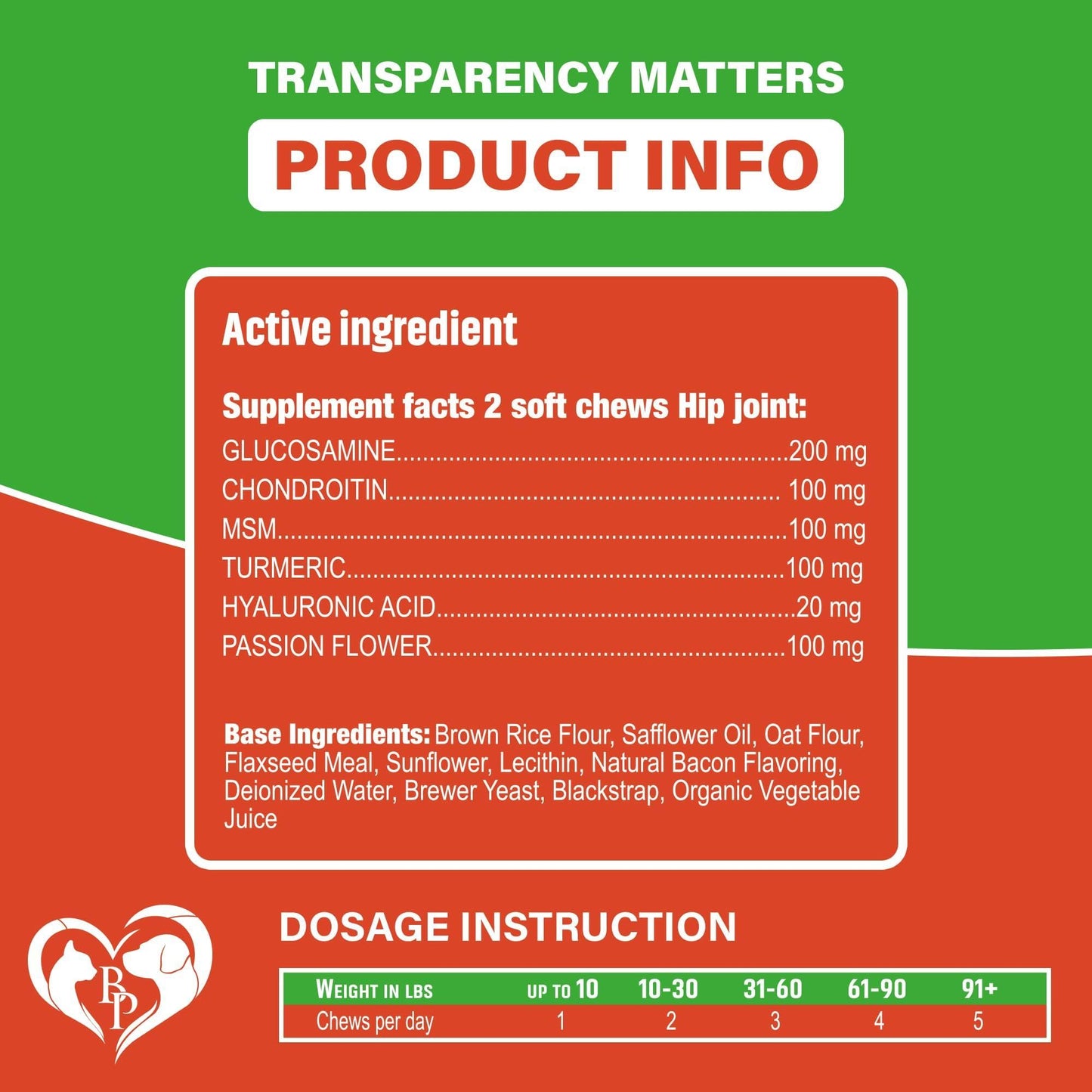 Hip & Joint Soft Chews for Dogs, Glucosamine Chondroitin MSM