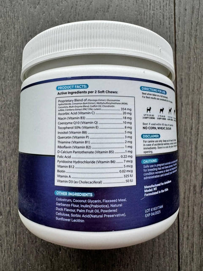 20-in-1 Dog Multivitamin Chews with Glucosamine, Puppy to Senior