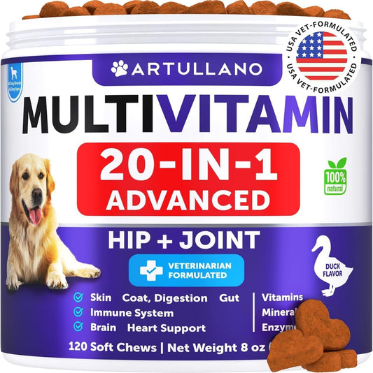 20-in-1 Dog Multivitamin Chews with Glucosamine, Puppy to Senior