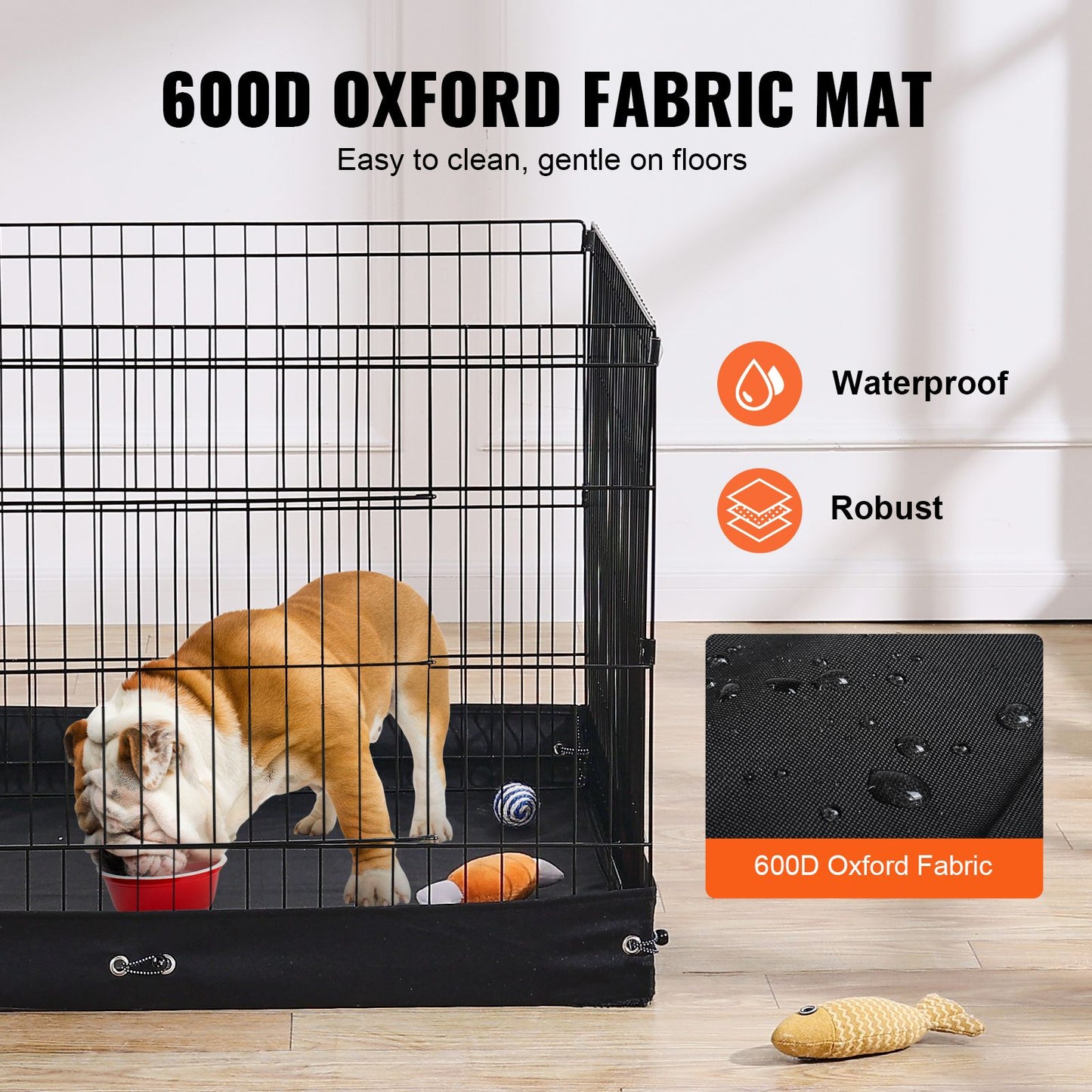 Dog Playpen, 4 Pcs 24 X 36 in Panels Foldable Metal Pet Exercise