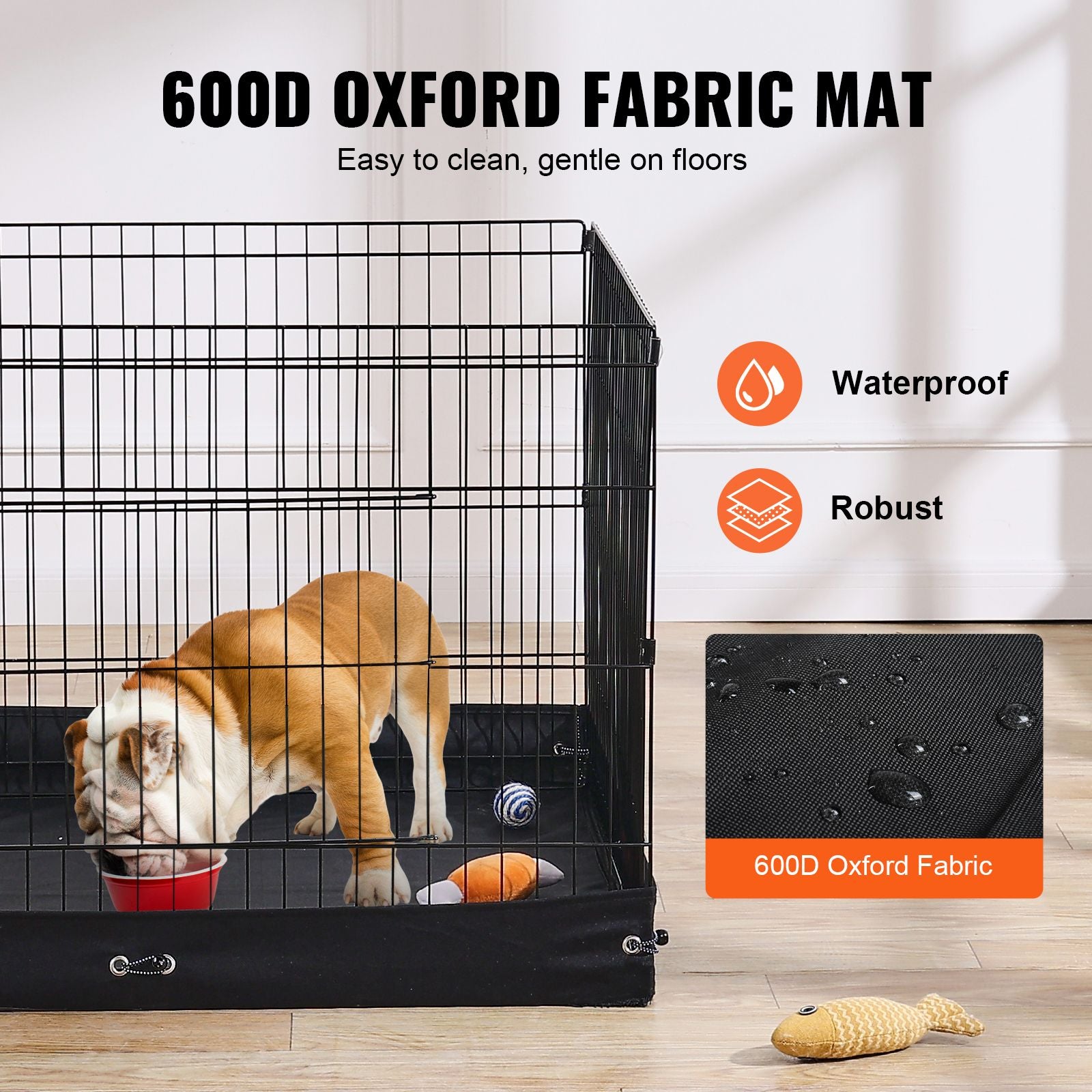 Dog Playpen, 4 Pcs 24 X 36 in Panels Foldable Metal Pet Exercise