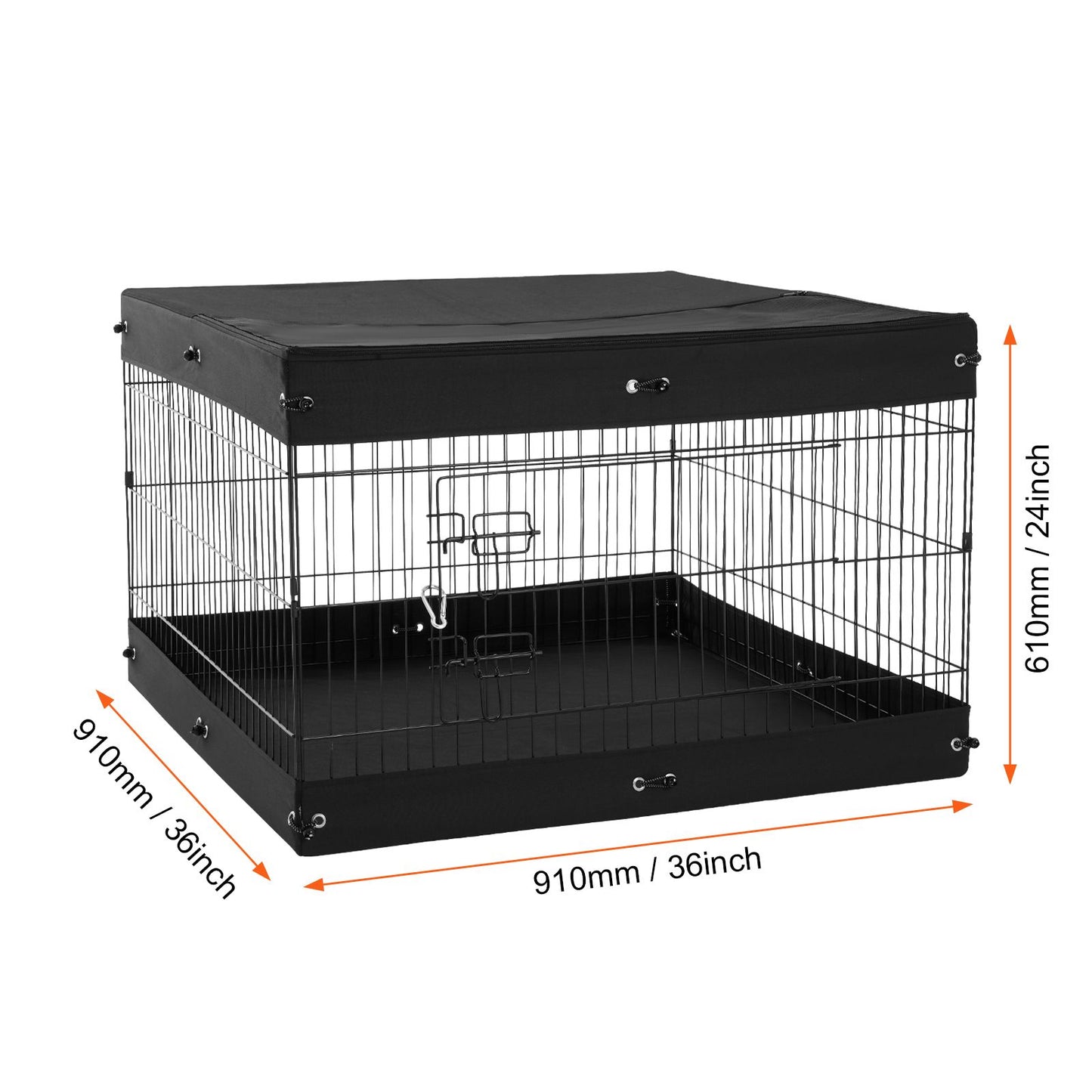 Dog Playpen, 4 Pcs 24 X 36 in Panels Foldable Metal Pet Exercise