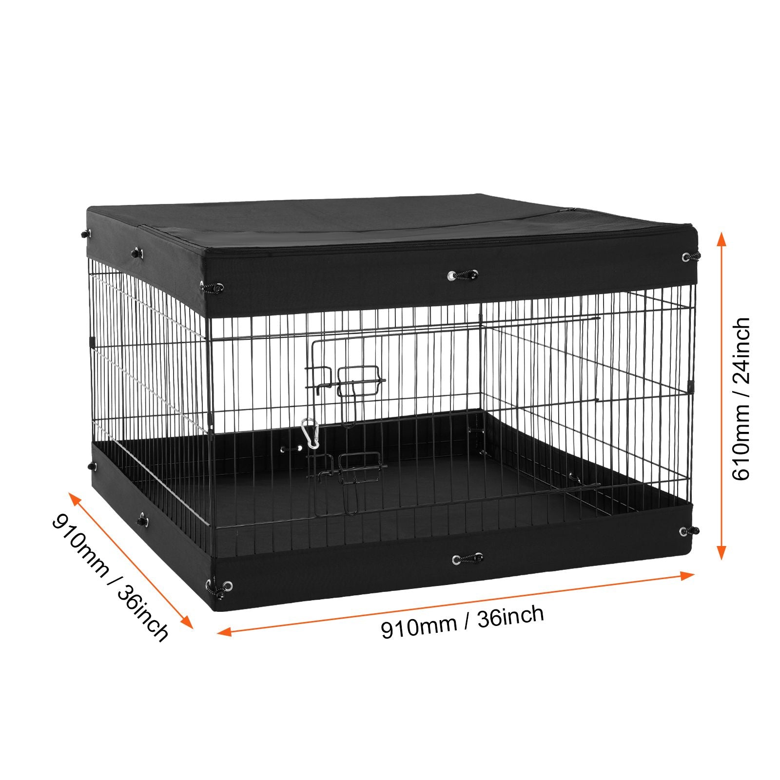 Dog Playpen, 4 Pcs 24 X 36 in Panels Foldable Metal Pet Exercise