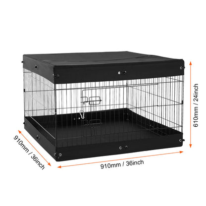 Dog Playpen, 4 Pcs 24 X 36 in Panels Foldable Metal Pet Exercise