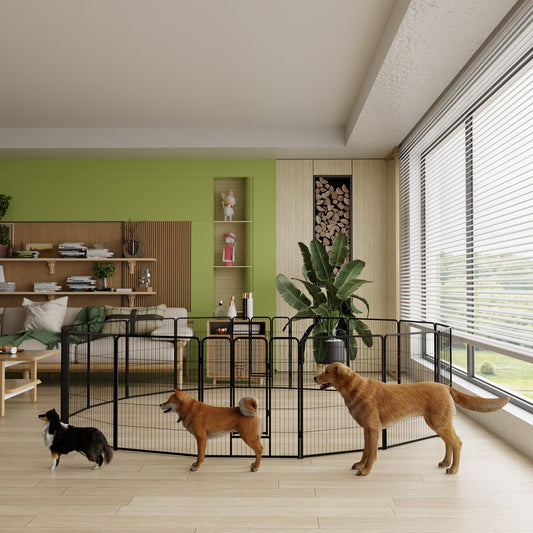 Dog Playpen, 40 Inch 16 Panels Puppy Playpen, Dog Exercise Pen