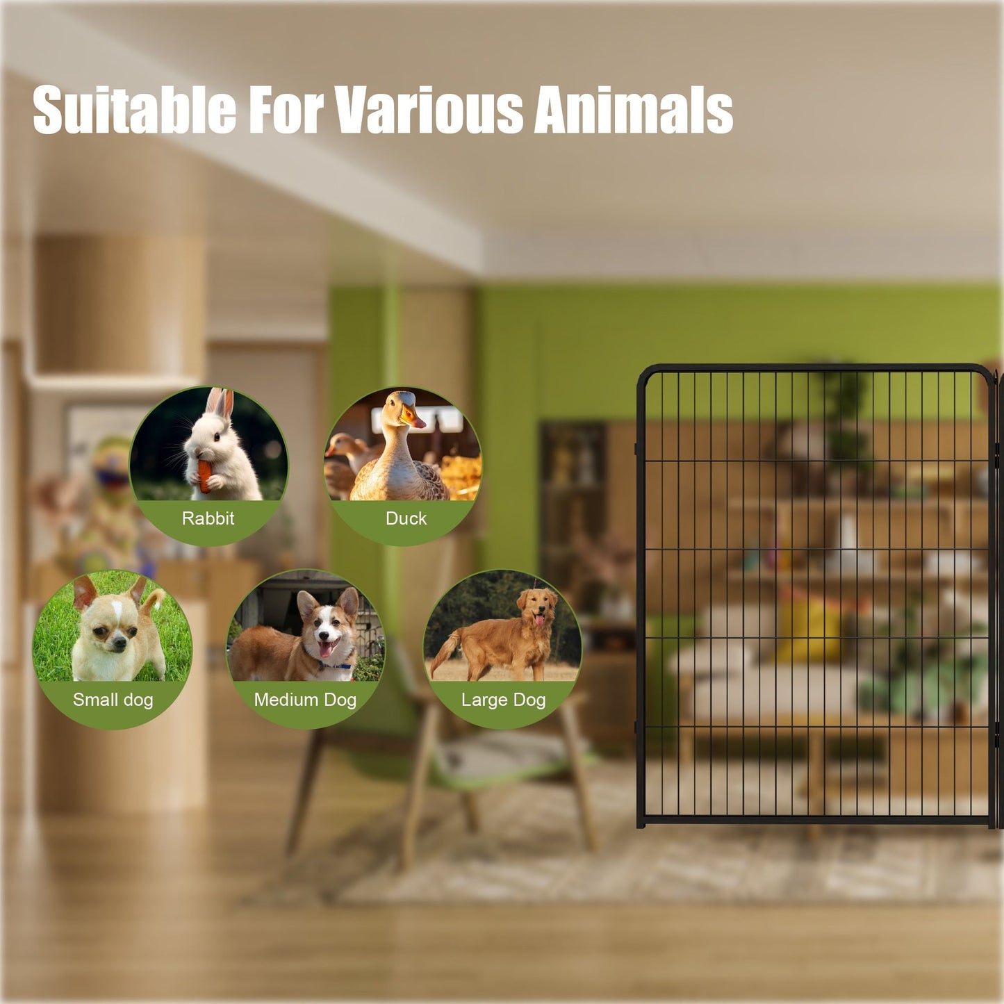 Dog Playpen, 40 Inch 16 Panels Puppy Playpen, Dog Exercise Pen