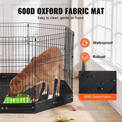 Dog Playpen, 8 Pcs 30 W Panels Foldable Metal Pet Exercise Pen, Dog