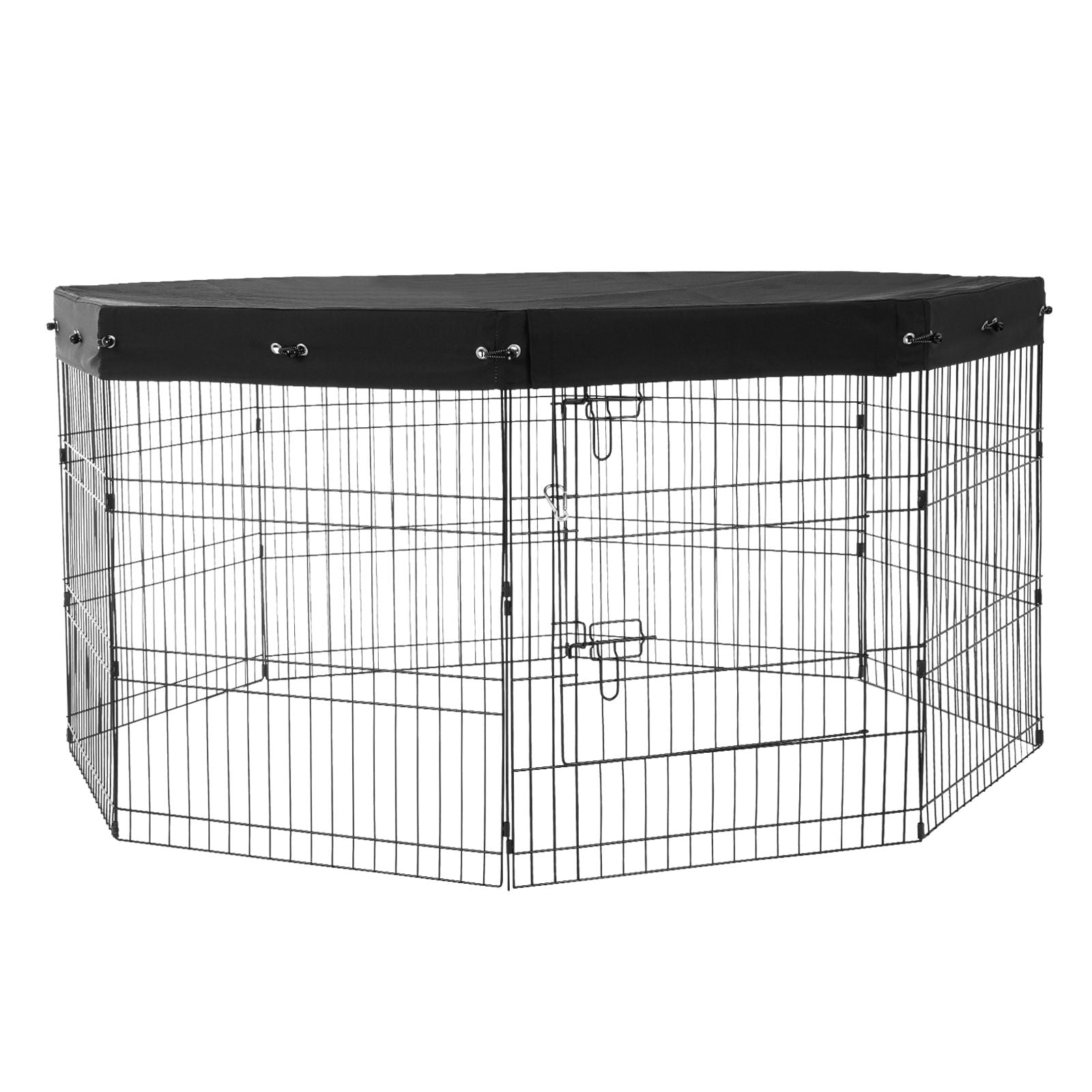 Dog Playpen, 8 Pcs 30 W Panels Foldable Metal Pet Exercise Pen, Dog