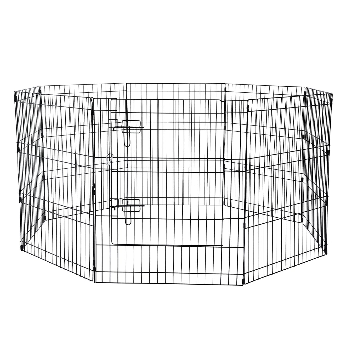 Dog Playpen, 8 Pcs 30 W Panels Foldable Metal Pet Exercise Pen, Dog