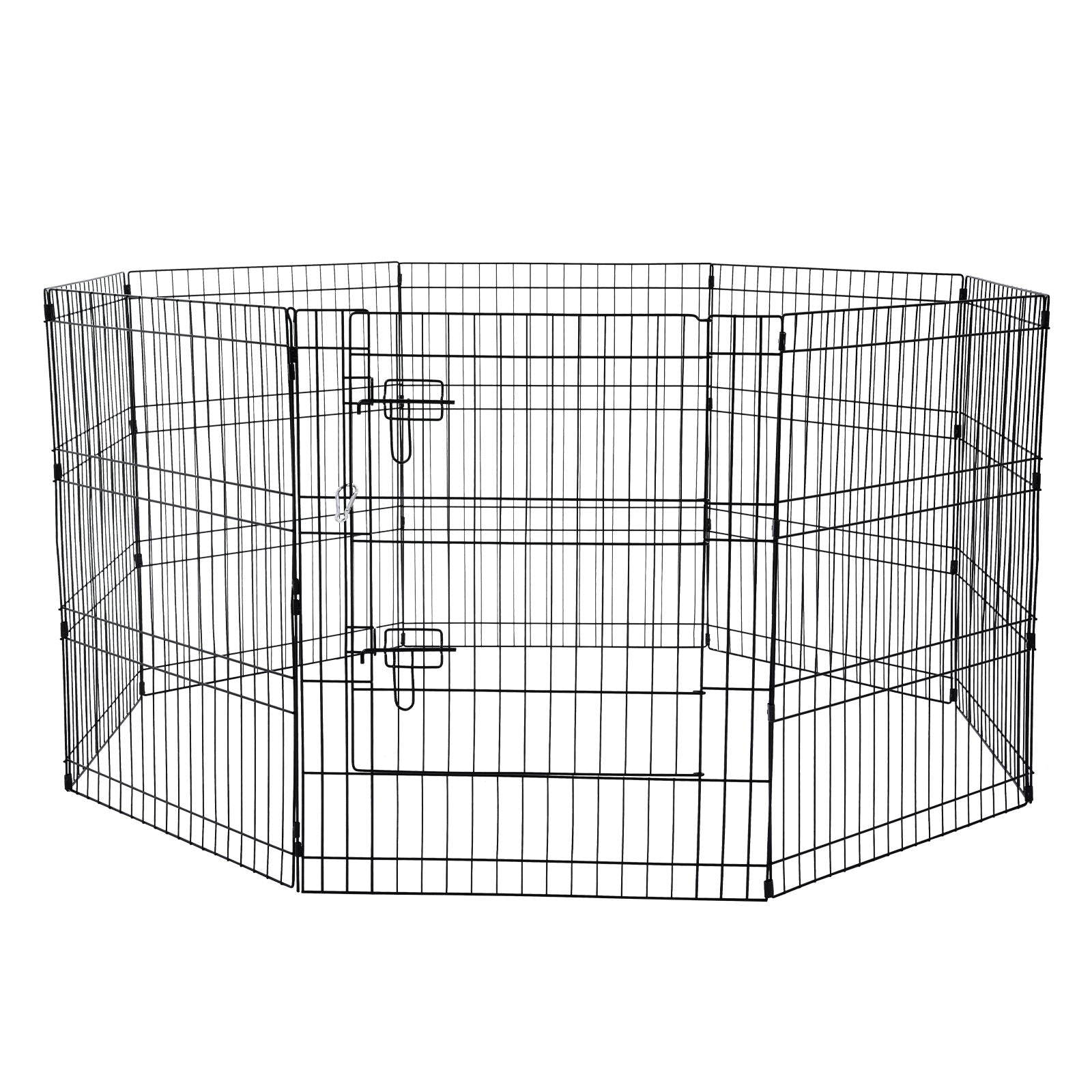Dog Playpen, 8 Pcs 30 W Panels Foldable Metal Pet Exercise Pen, Dog