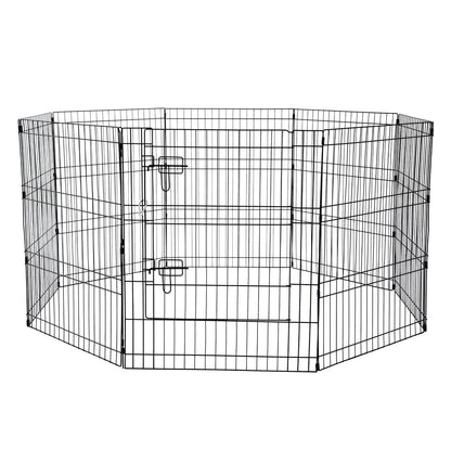 Dog Playpen, 8 Pcs 30 W Panels Foldable Metal Pet Exercise Pen, Dog