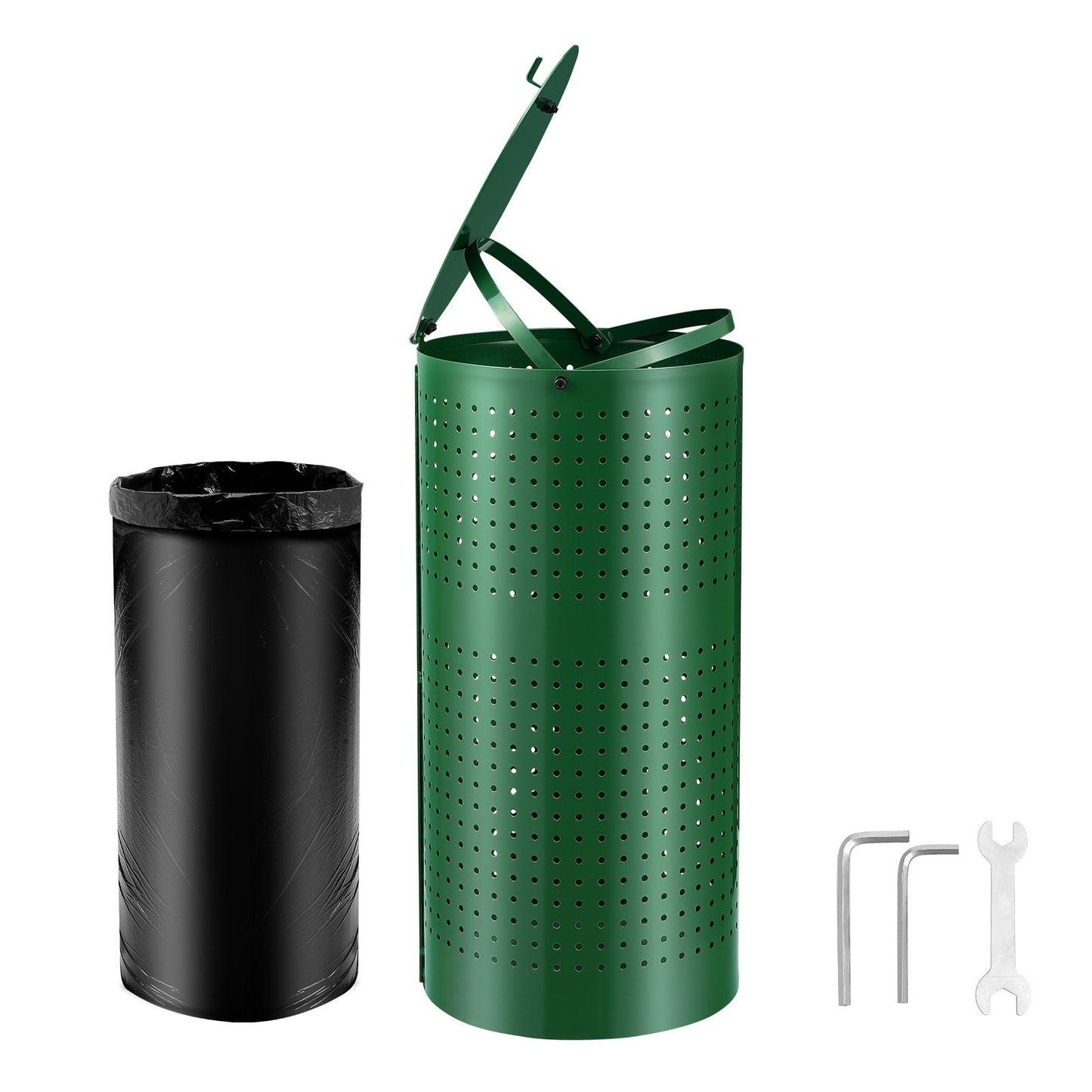 Dog Poop Trash Can with 50 Liner Bags, 11.5 Gallons Outdoor Dog