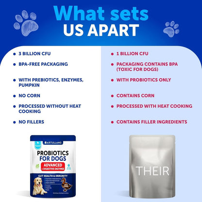 Dog Probiotic Chews with Prebiotics, Gut & Immunity Support