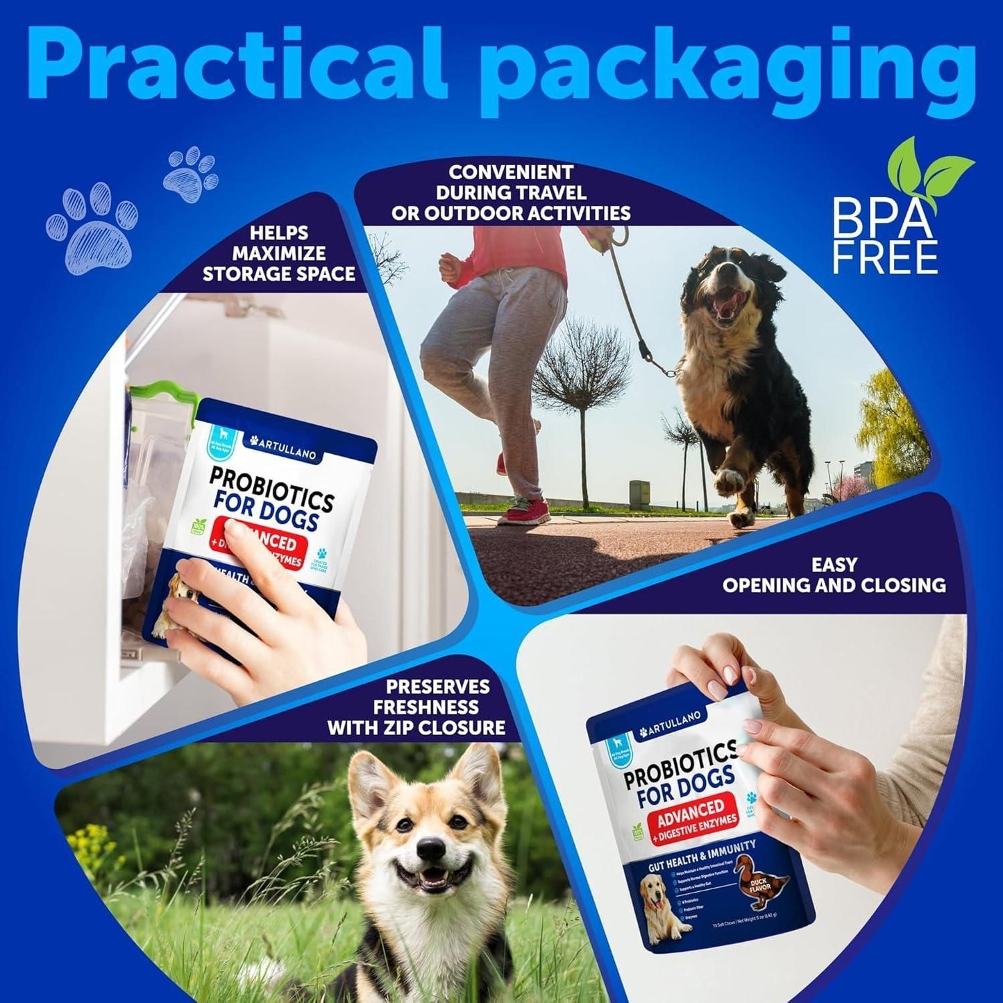 Dog Probiotic Chews with Prebiotics, Gut & Immunity Support
