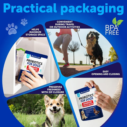 Dog Probiotic Chews with Prebiotics, Gut & Immunity Support