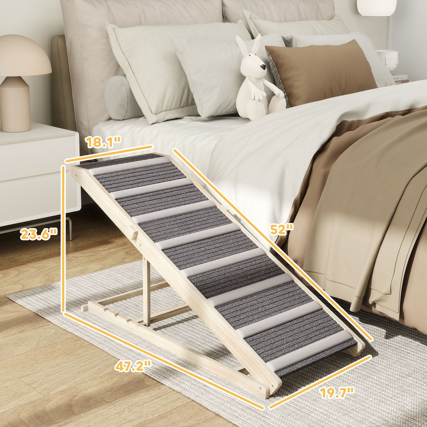 Dog Ramp for Couch, Foldable Pet Ramp for Small to Large Dog, 4