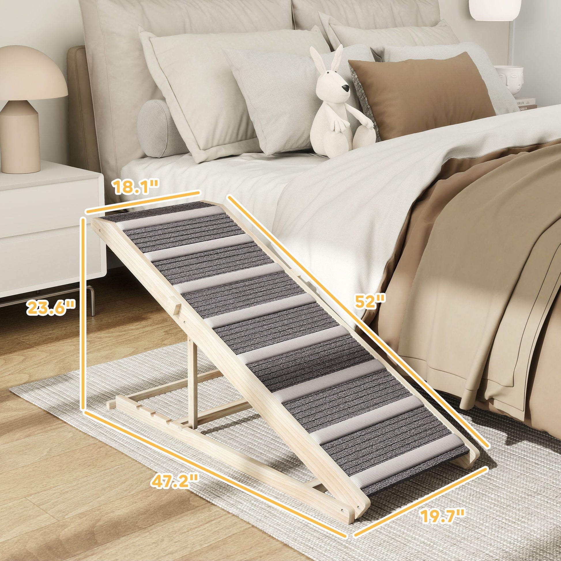 Dog Ramp for Couch, Foldable Pet Ramp for Small to Large Dog, 4