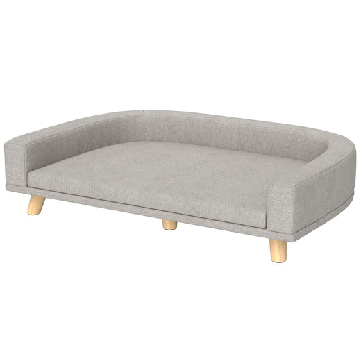Dog Sofa Couch Bed with Washable Cushion for Large Dogs, Cats, Gray