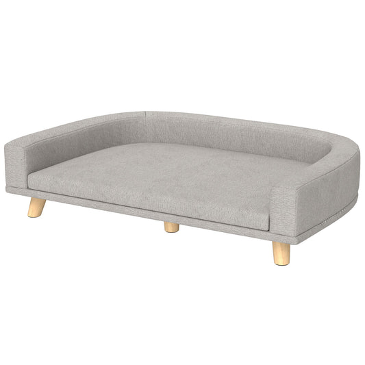 Dog Sofa Couch Bed with Washable Cushion for Large Dogs, Cats, Gray