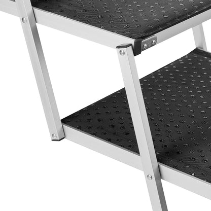 Dog Stair for Cars, Wide 4-Step Dog Car Steps, Folding Dog Car Ramp
