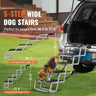 VEVOR Dog Stair for Cars, Wide 5-Step Dog Car Steps, Folding Dog Car Ramp