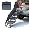 VEVOR Dog Stairs for Car, 4 Steps Extra Wide Foldable Dog Ramp