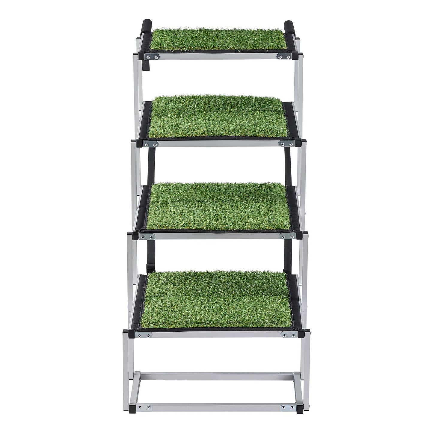 Dog Stairs for Car, 4 Steps Extra Wide Foldable Dog Ramp