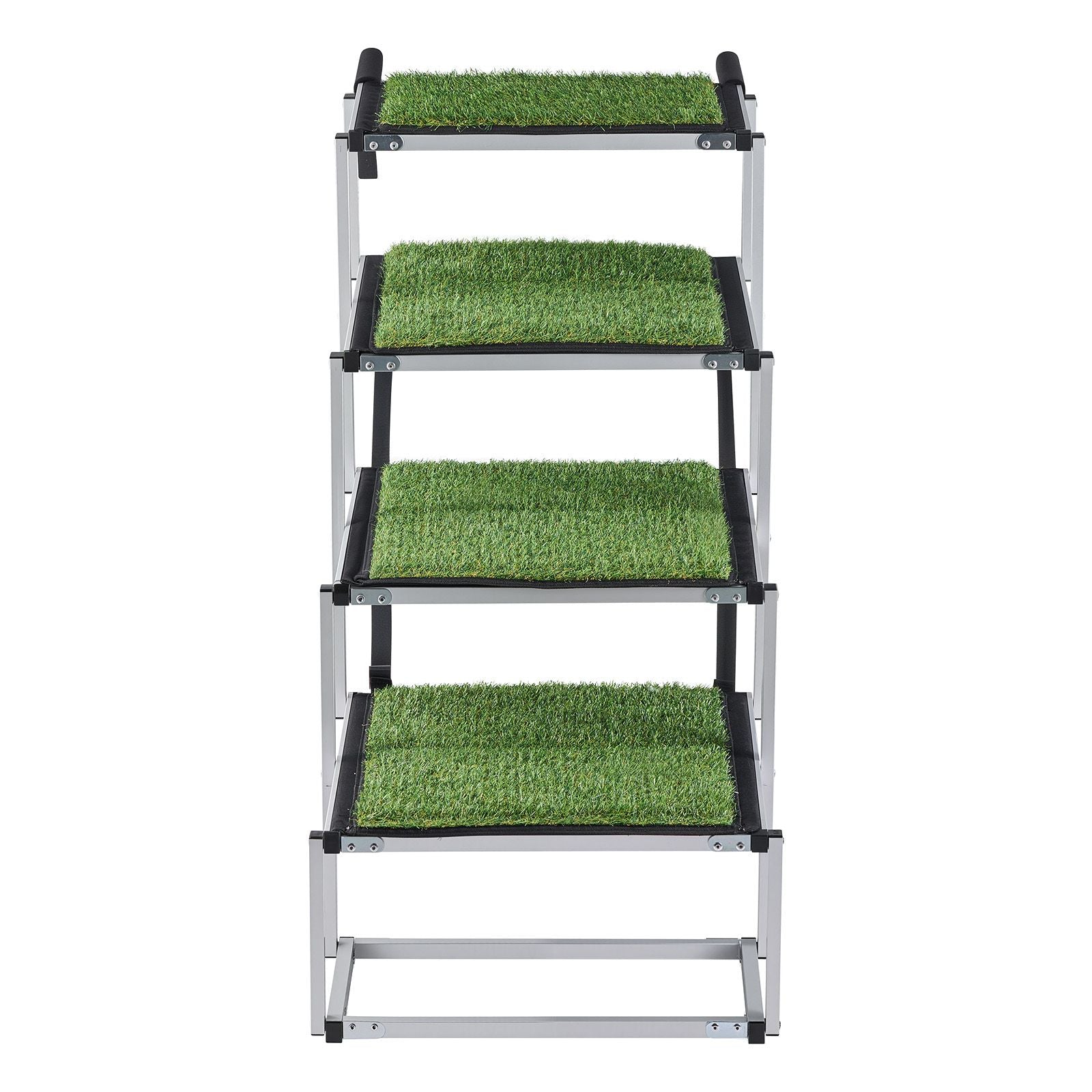 Dog Stairs for Car, 4 Steps Extra Wide Foldable Dog Ramp