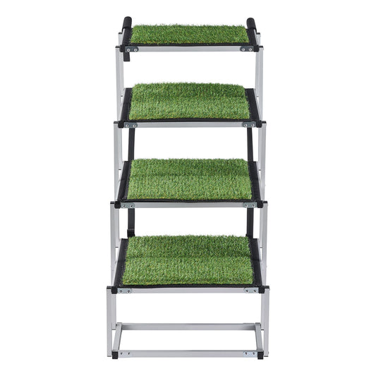 Dog Stairs for Car, 4 Steps Extra Wide Foldable Dog Ramp