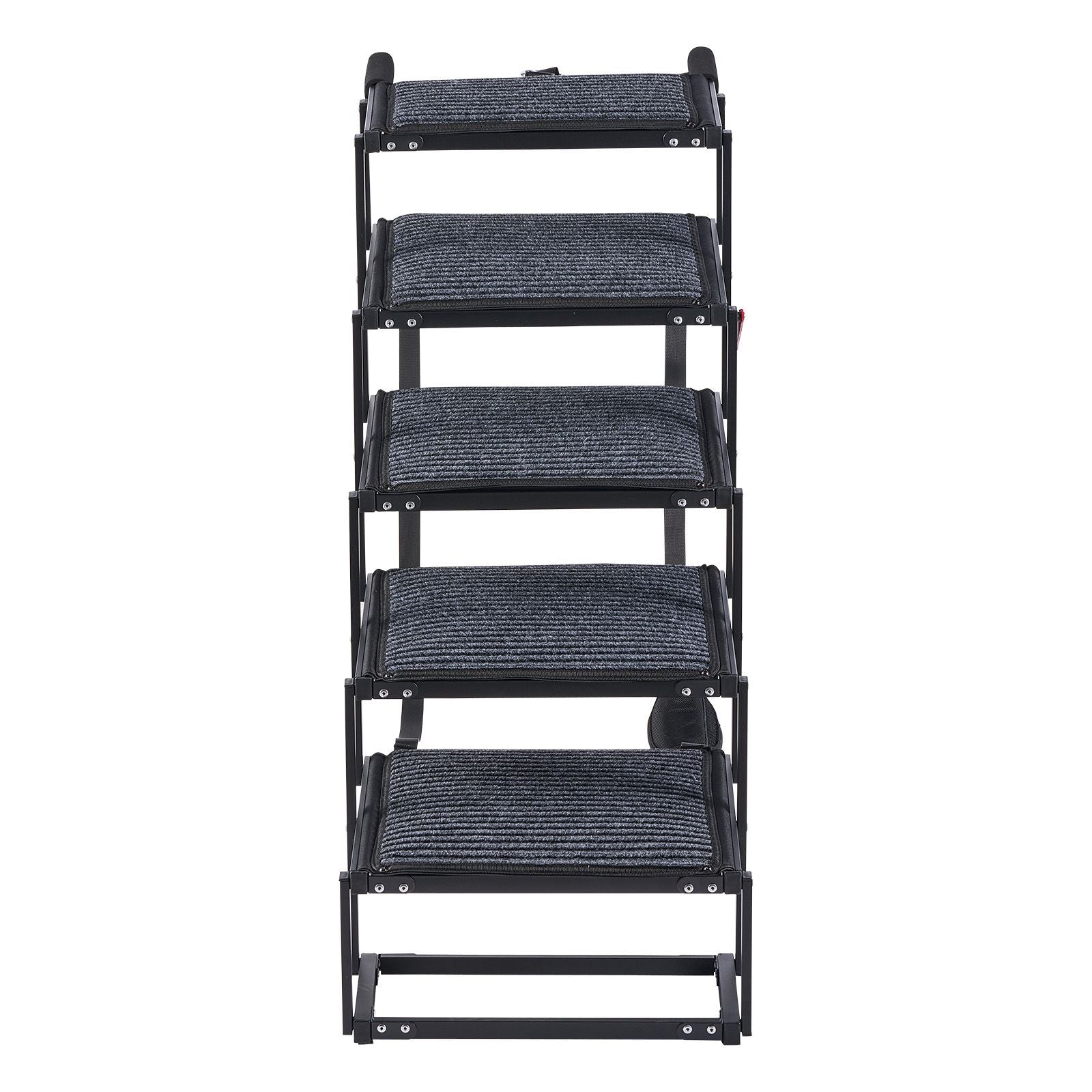 Dog Stairs for Car, 5 Steps Extra Wide Foldable Dog Ramp