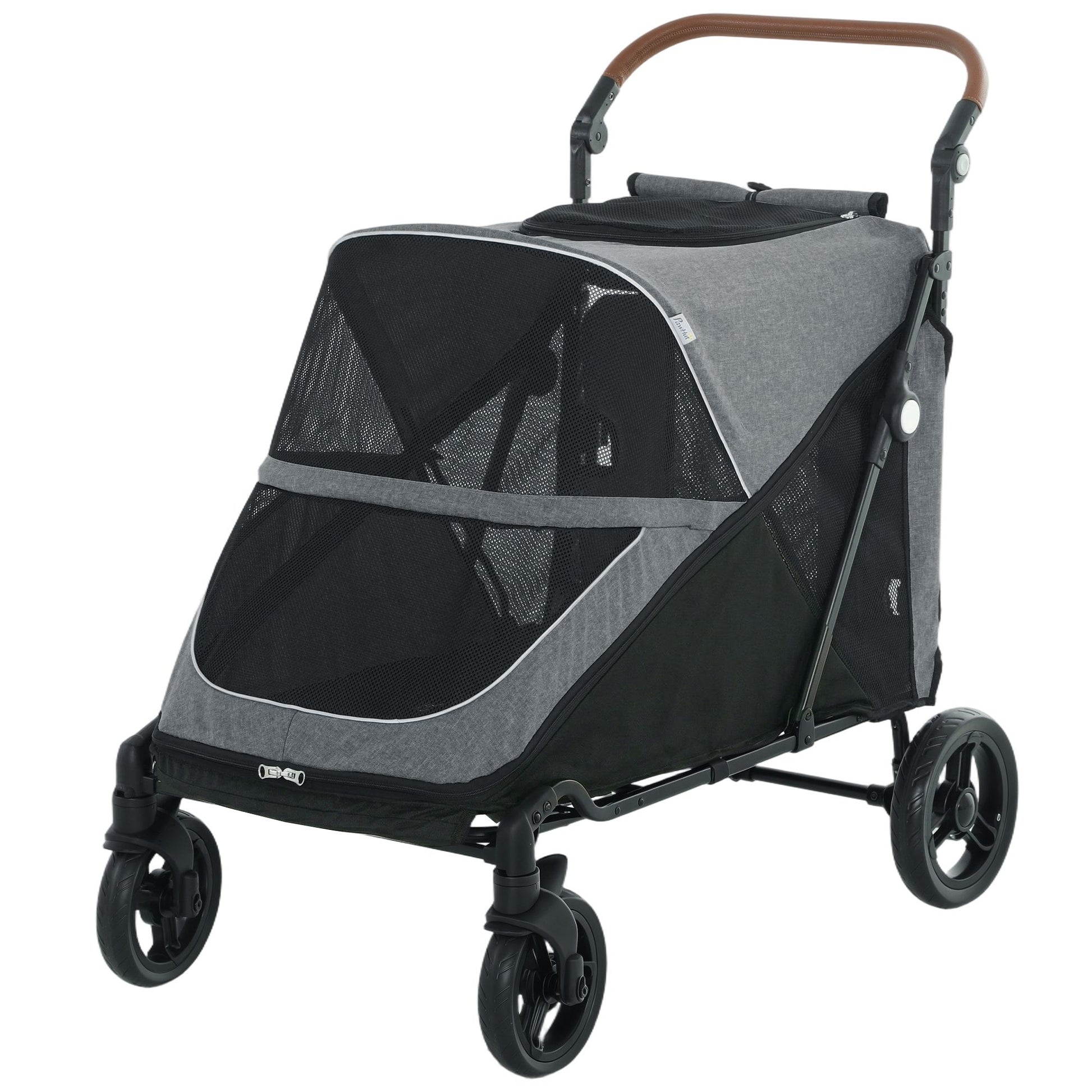 Dog Stroller for Large Dogs up to 66 LBS with All-Terrain Spring