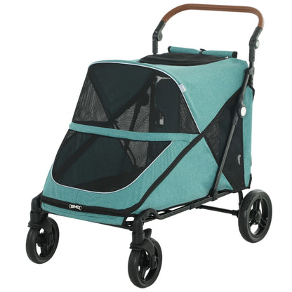 Dog Stroller for Large Dogs up to 66 LBS with All-Terrain Spring