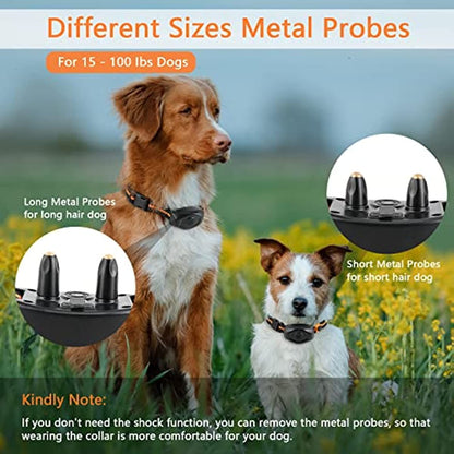 Dog Training Collar; 100% Waterproof Dog Shock Collar with Remote