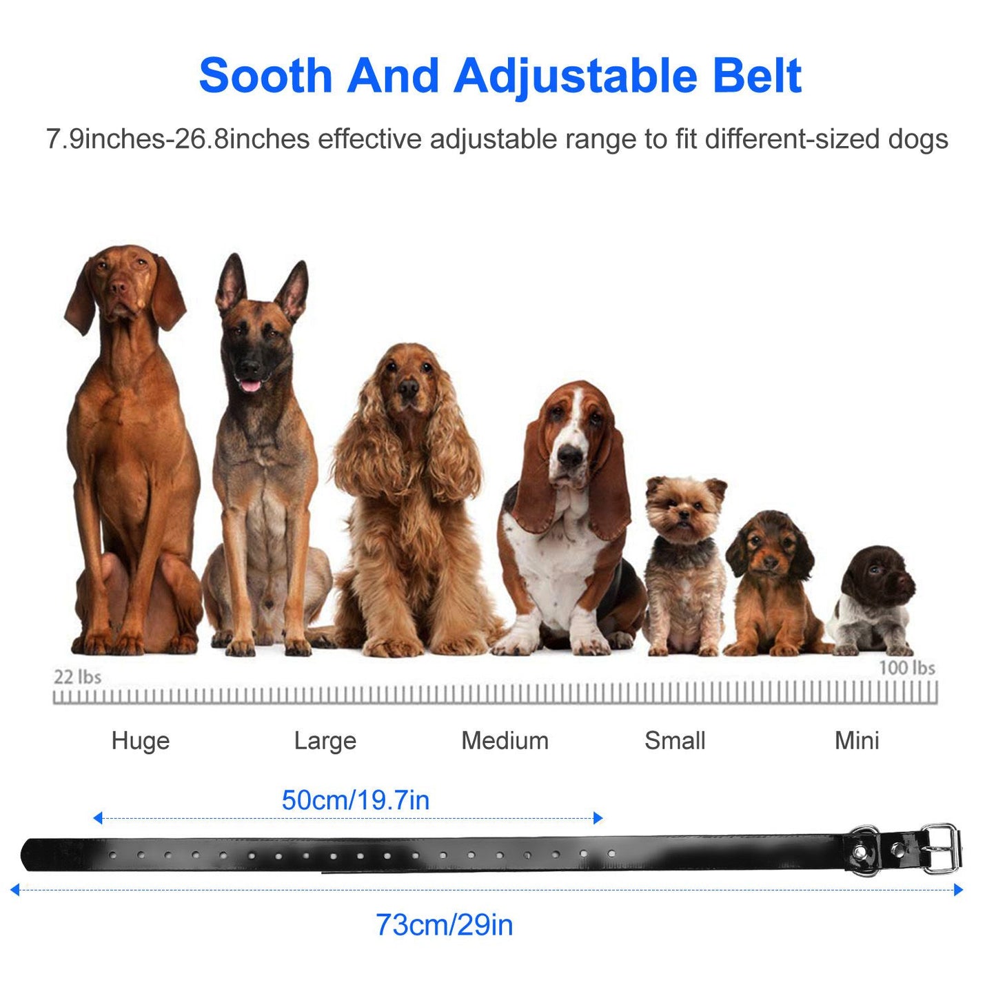 Dog Training Collar Receiver IP67 Waterproof Dog Bark Shock Collar