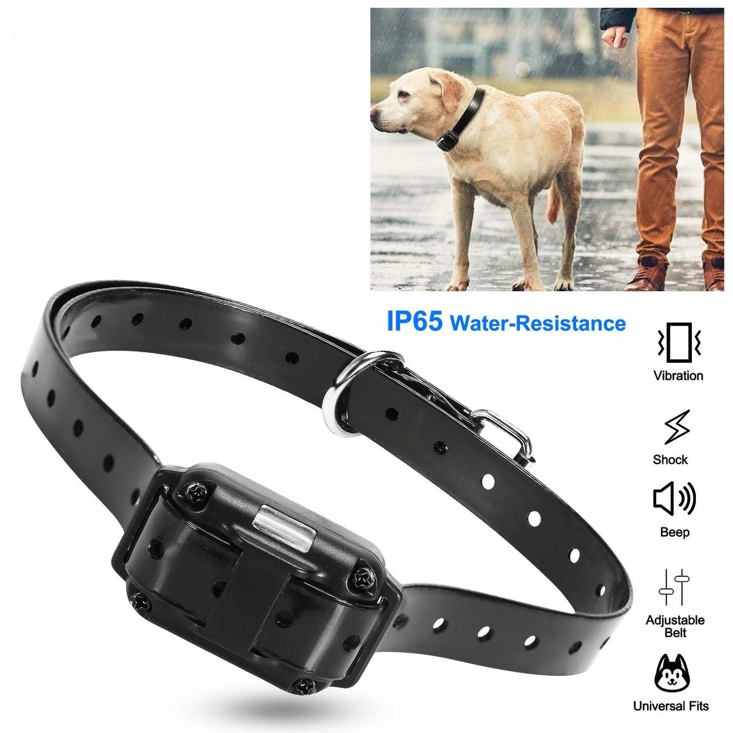 Dog Training Collar Receiver, IP67 Waterproof Static Collar with 3