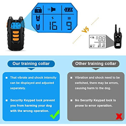 Dog Training Collar; Shock Collar for Dogs with Remote;