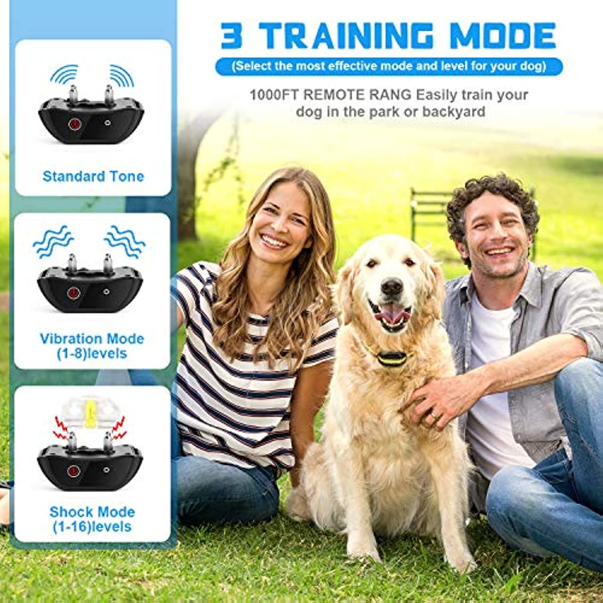 Dog Training Collar; Shock Collar for Dogs with Remote;