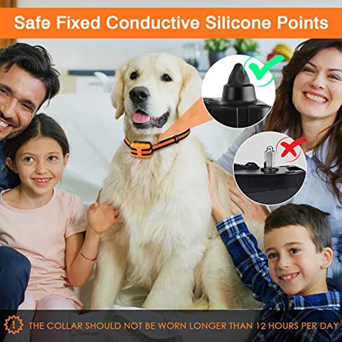 Dog Training Collar; Waterproof Shock Collars for Dog with Remote