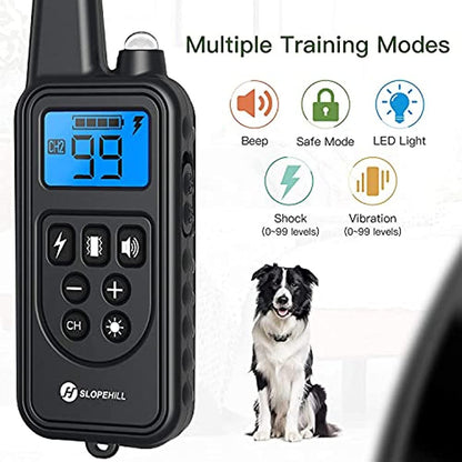 Dog Training Collar with Remote; Electronic Dog Shock Collar