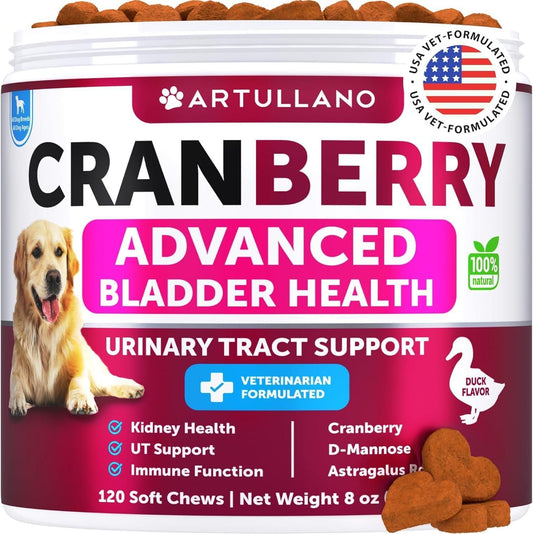 Cranberry Bladder Support Chews for Dogs, Urinary Health