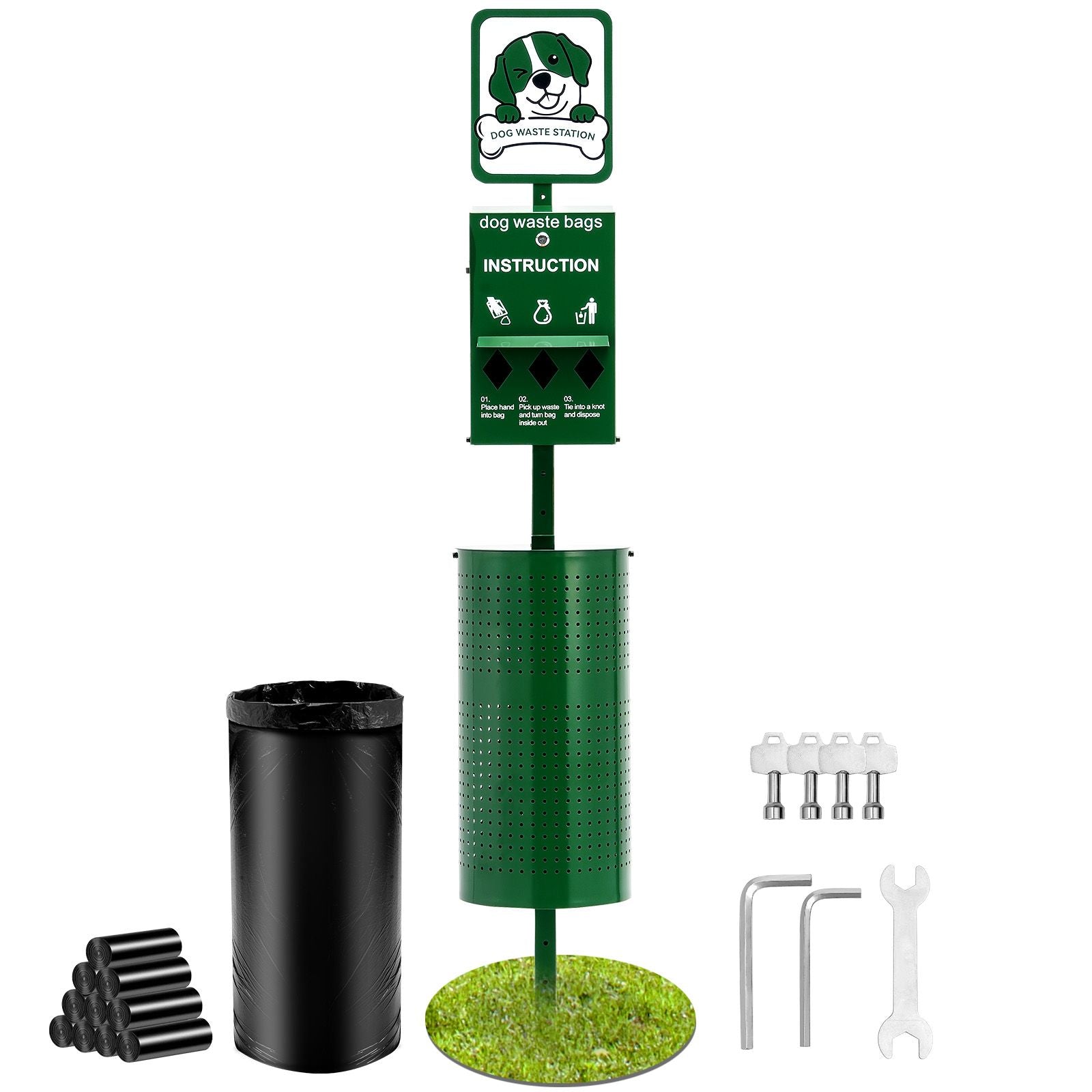 Dog Waste Station, Commercial Dog Poop Station, 11.5 Gallons