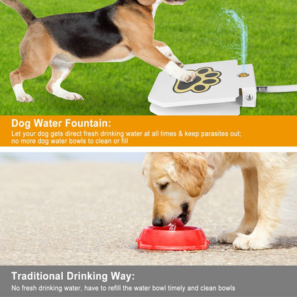 Dog Water Fountain Outdoor Dog Pet Water Dispenser Step-