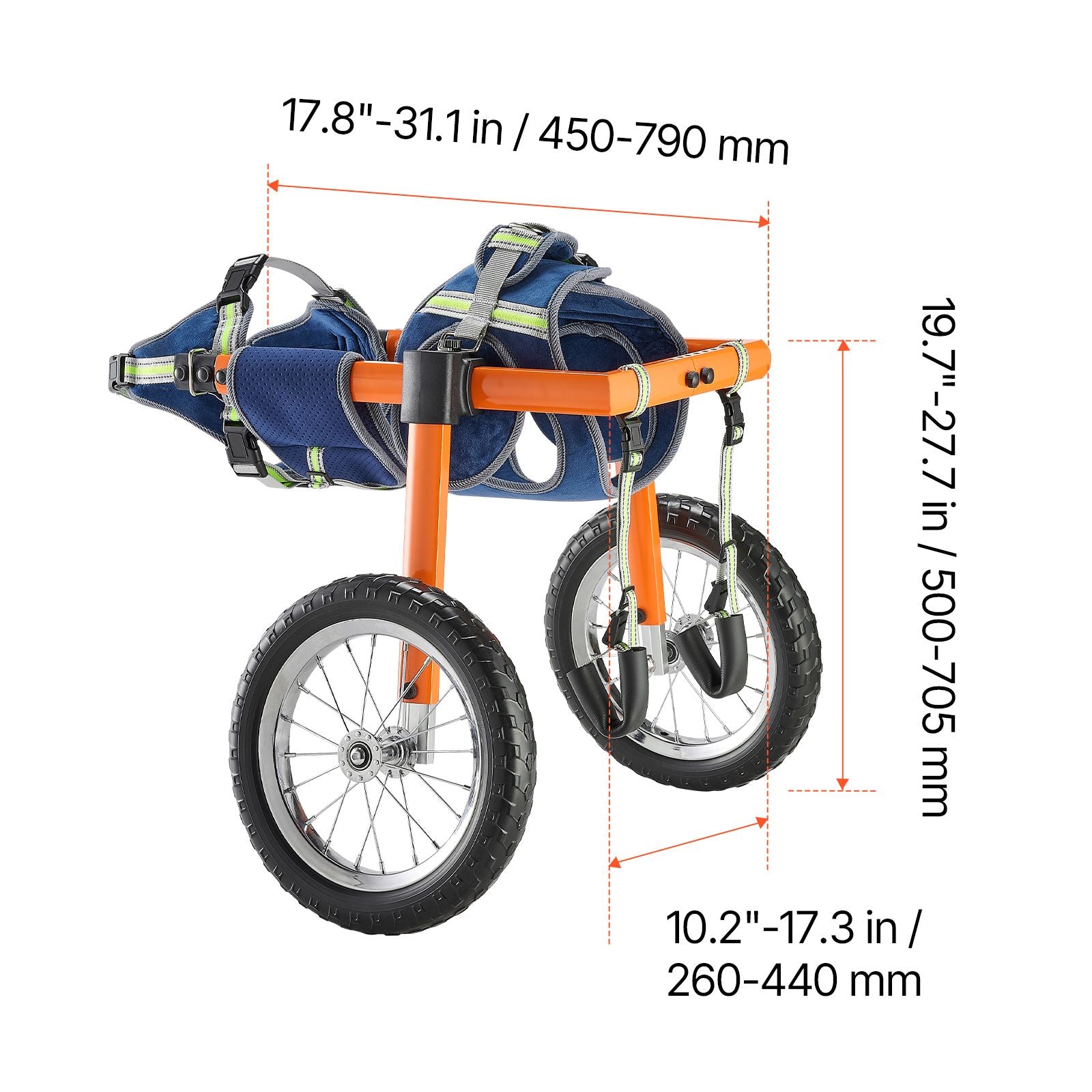 Dog Wheelchair for Back Legs, Lightweight 2 Wheels Pet Wheelchair