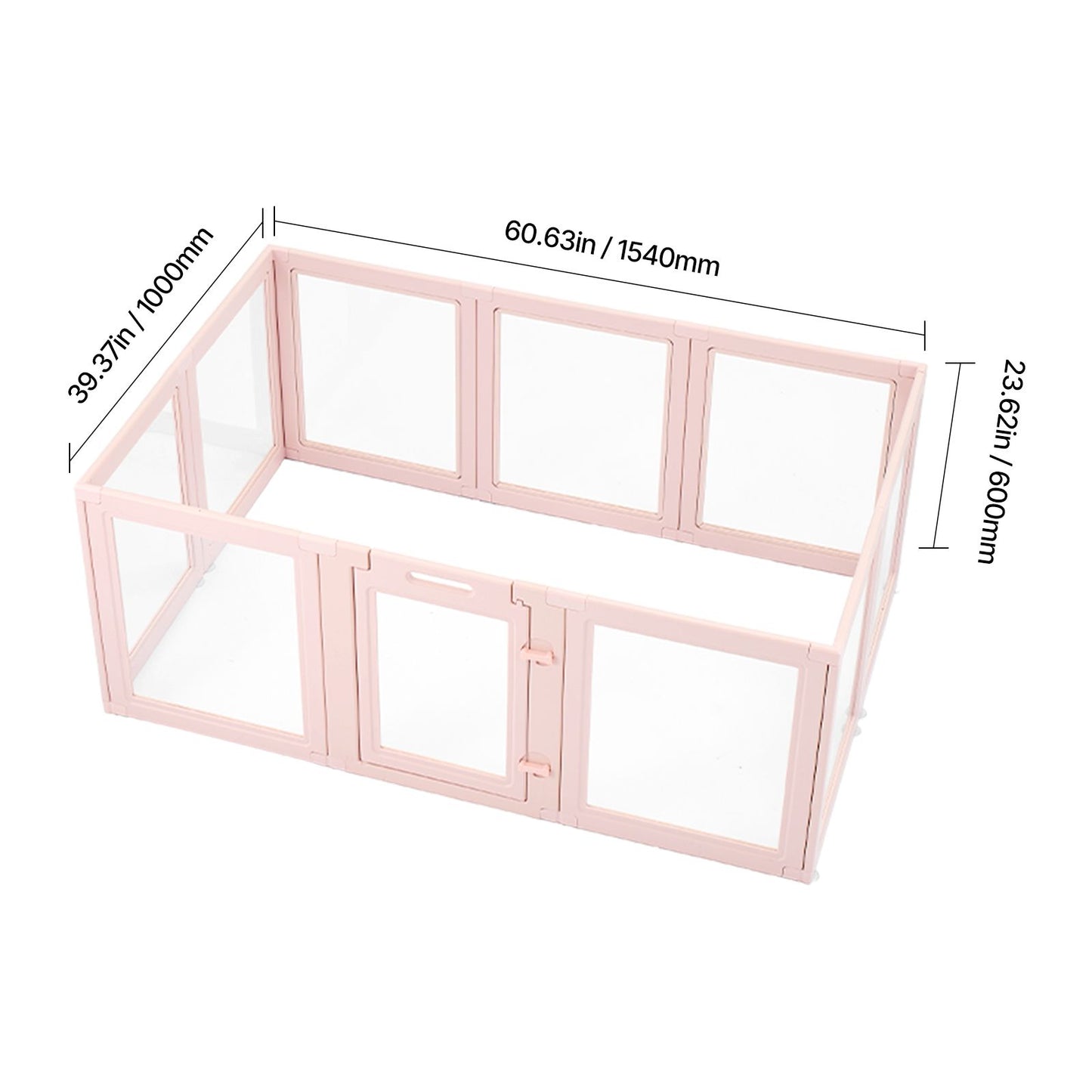 Dog Whelping Box, 60x39x23 in Plastic Dog Whelping Pen for Medium