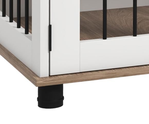 Double Door Dog Crate End Table Furniture Indoor with Storage Wood